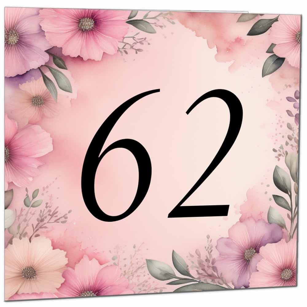 Birthday Card for Women Men - Pink Floral Birthday Cards for 39 year old woman thirty Nine, thirty ninth Ladies Mum Aunt Sister Niece Daughter