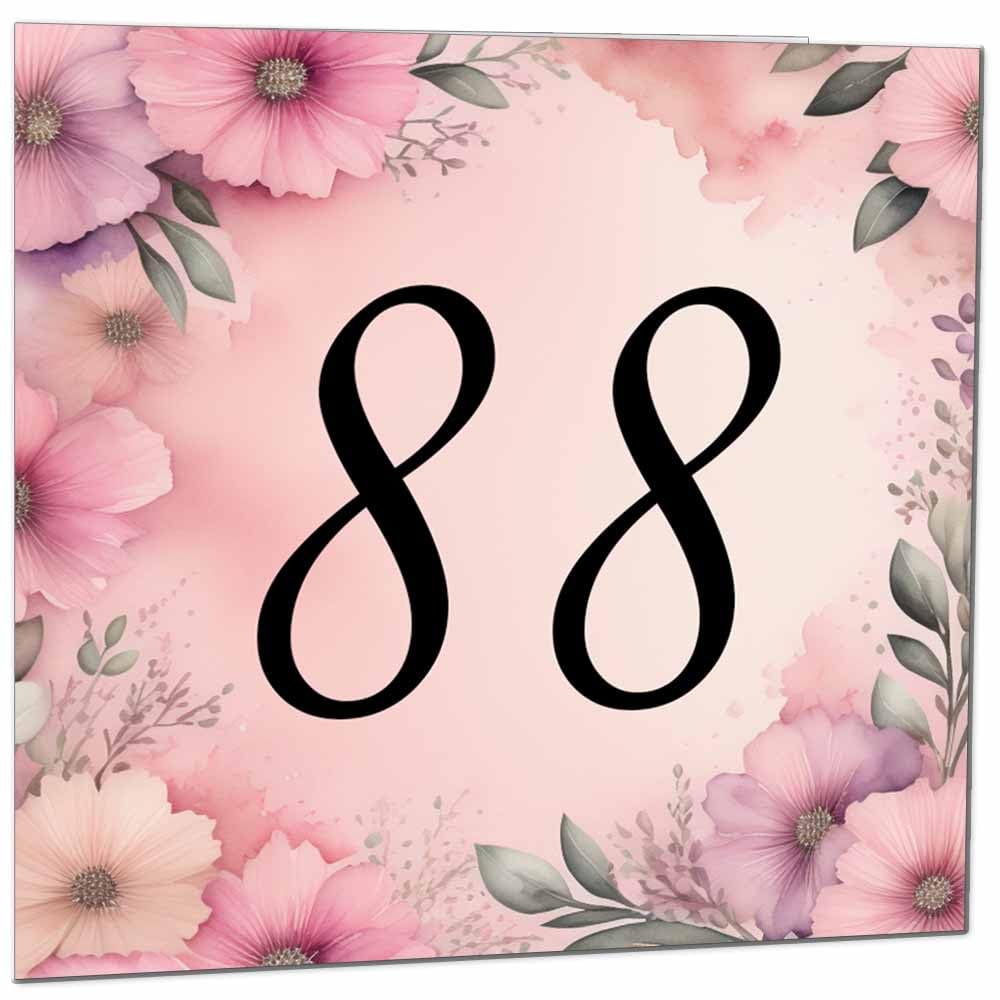 Birthday Card for Women Men - Pink Floral Birthday Cards for 39 year old woman thirty Nine, thirty ninth Ladies Mum Aunt Sister Niece Daughter