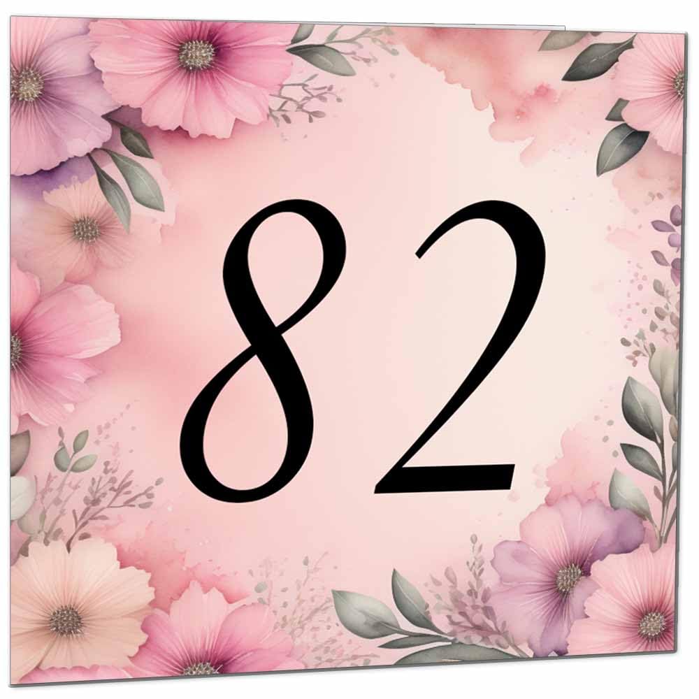 Birthday Card for Women Men - Pink Floral Birthday Cards for 39 year old woman thirty Nine, thirty ninth Ladies Mum Aunt Sister Niece Daughter