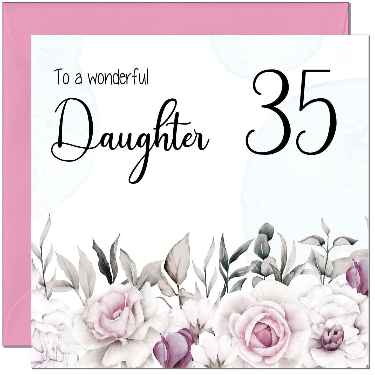 Daughter Birthday Card for Daughter Floral Elegant