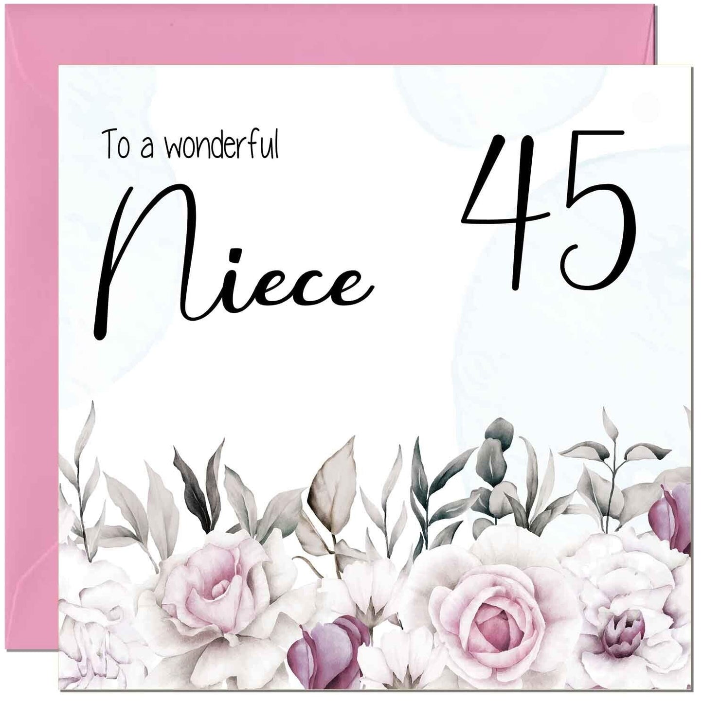 Niece's Birthday Card for Niece Floral Elegant