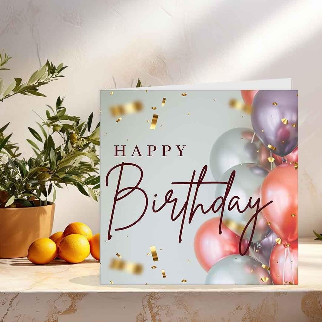 Happy Birthday Card for mum dad son daughter friend Uncle Aunt 145 x 145mm