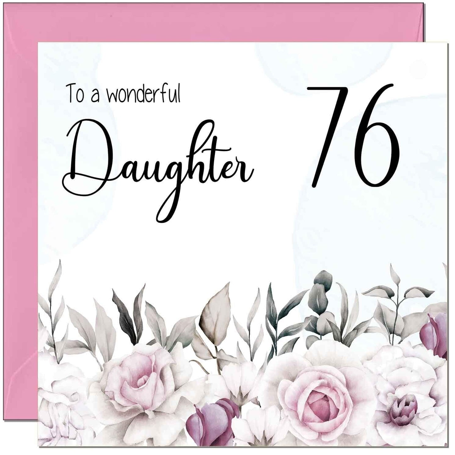 Daughter Birthday Card for Daughter Floral Elegant