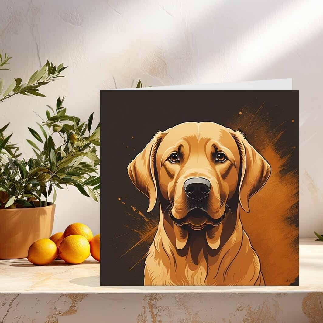Labrador Greeting Card Dog Yellow Lab Birthday Card 145 x 145mm