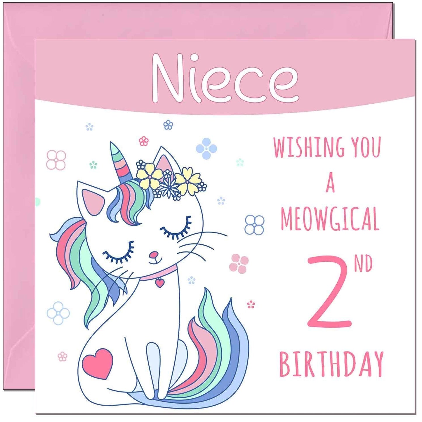 Niece Birthday Card - Meowgical Funny Cat