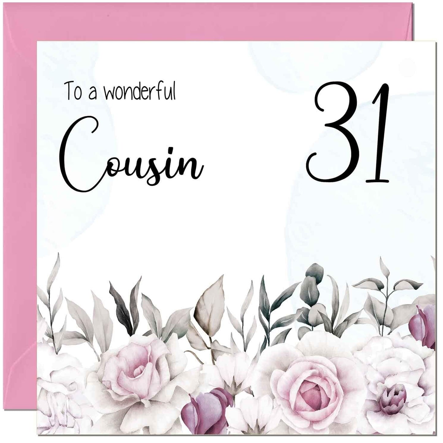 Cousin Birthday Card Floral Elegant Best Cousin's