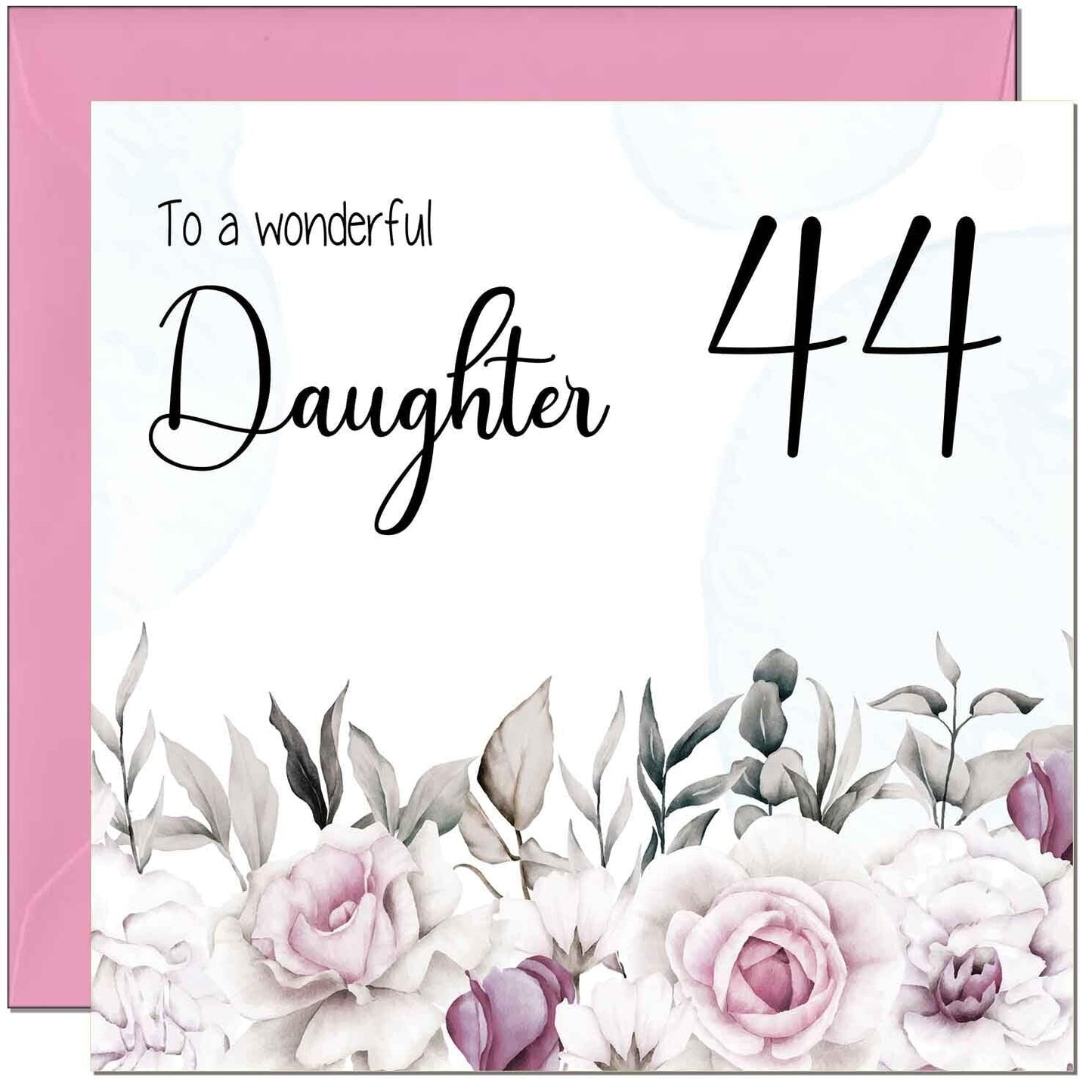 Daughter Birthday Card for Daughter Floral Elegant