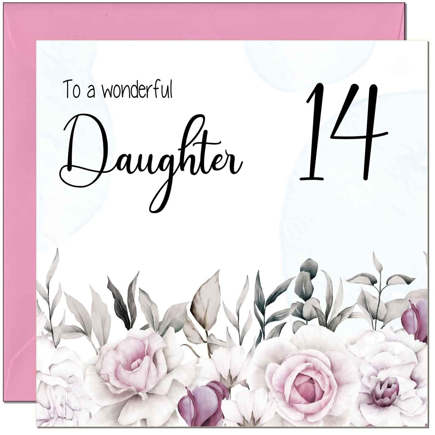 Daughter Birthday Card for Daughter Floral Elegant