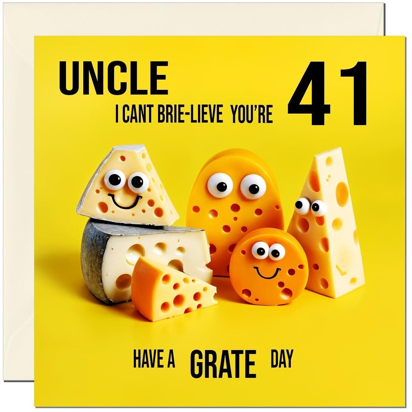 Uncle funny Birthday Card for Uncle - Cheese Pun Funny Uncles