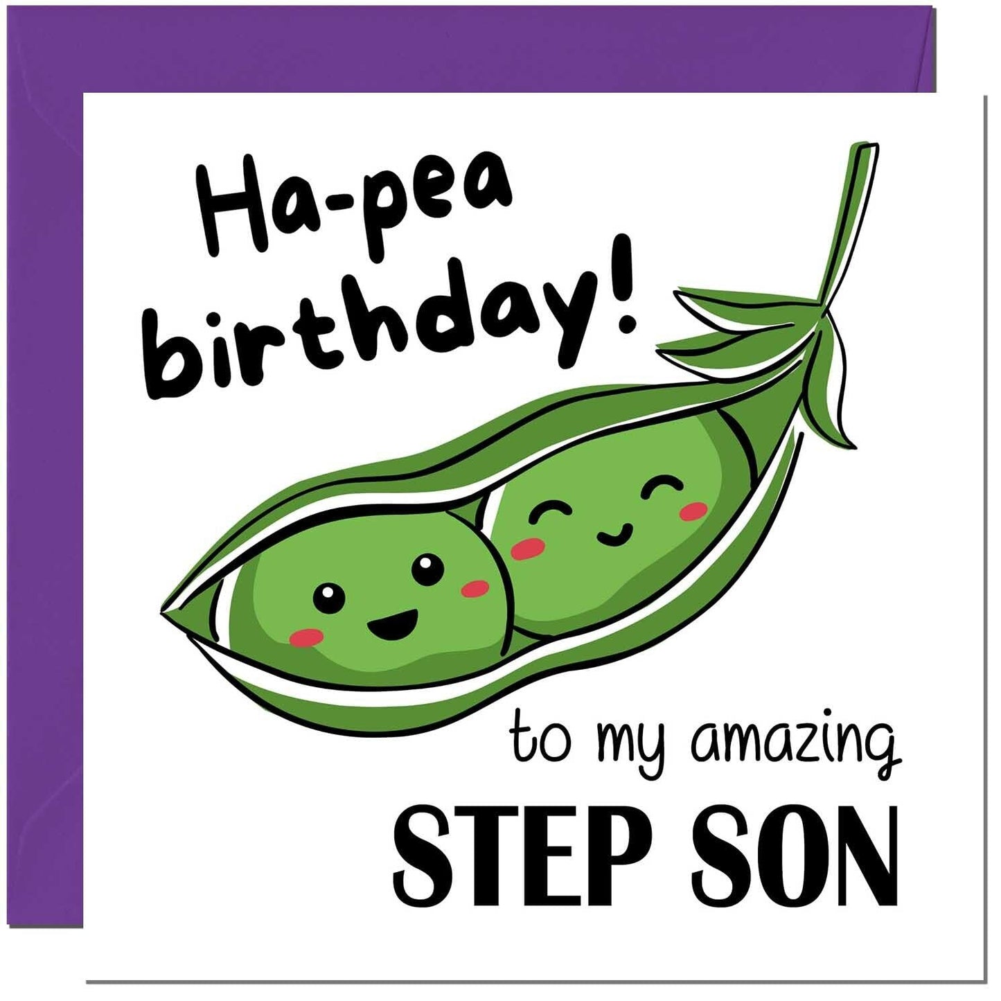 Birthday Card for Men Women Cute Pea Funny