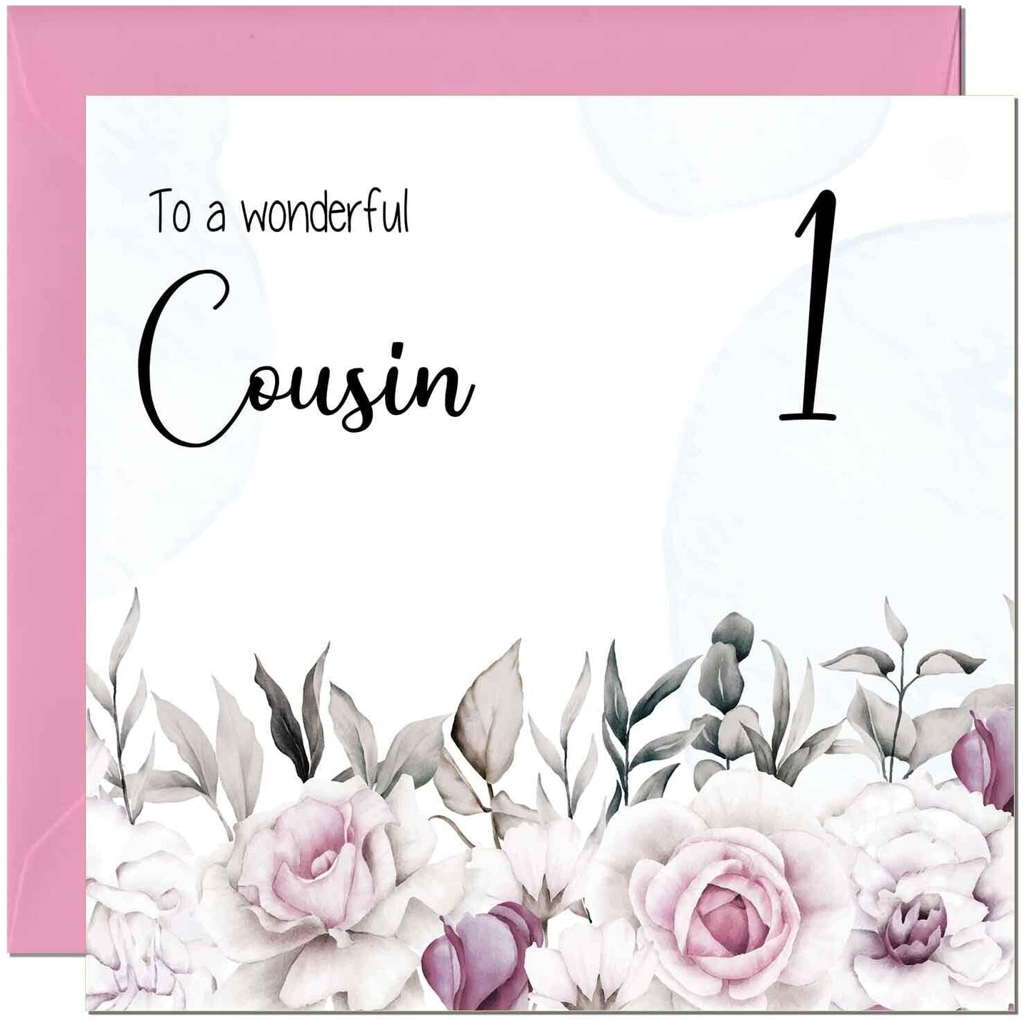 Cousin Birthday Card Floral Elegant Best Cousin's