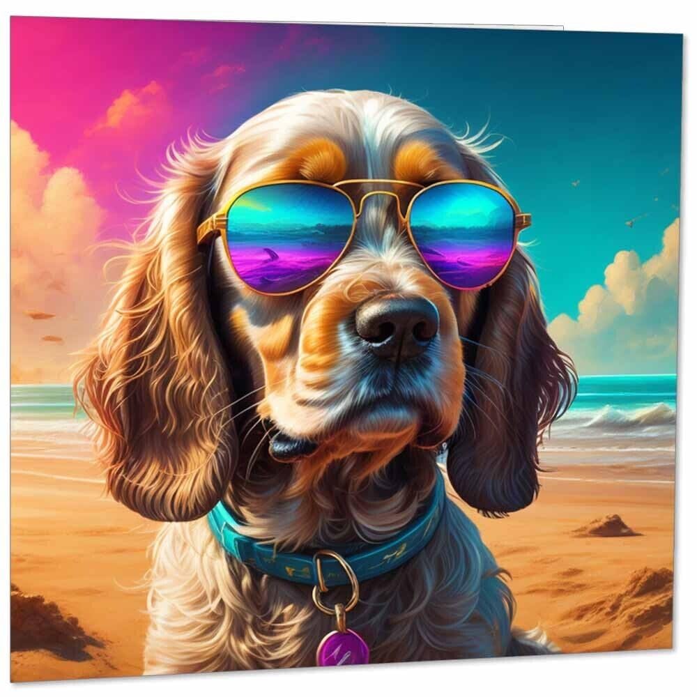 Cool Cocker Spaniel Greeting Card - Cocker Spaniel 145mm x 145mm
