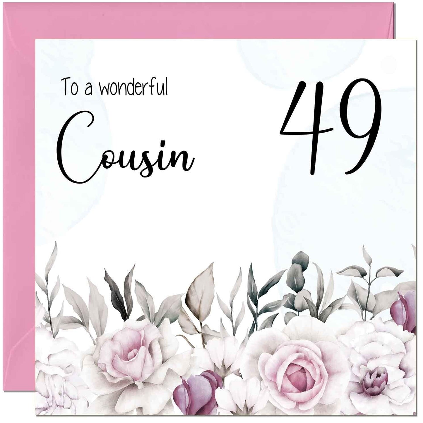 Cousin Birthday Card Floral Elegant Best Cousin's