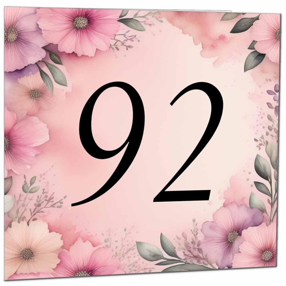 Birthday Card for Women Men - Pink Floral Birthday Cards for 39 year old woman thirty Nine, thirty ninth Ladies Mum Aunt Sister Niece Daughter
