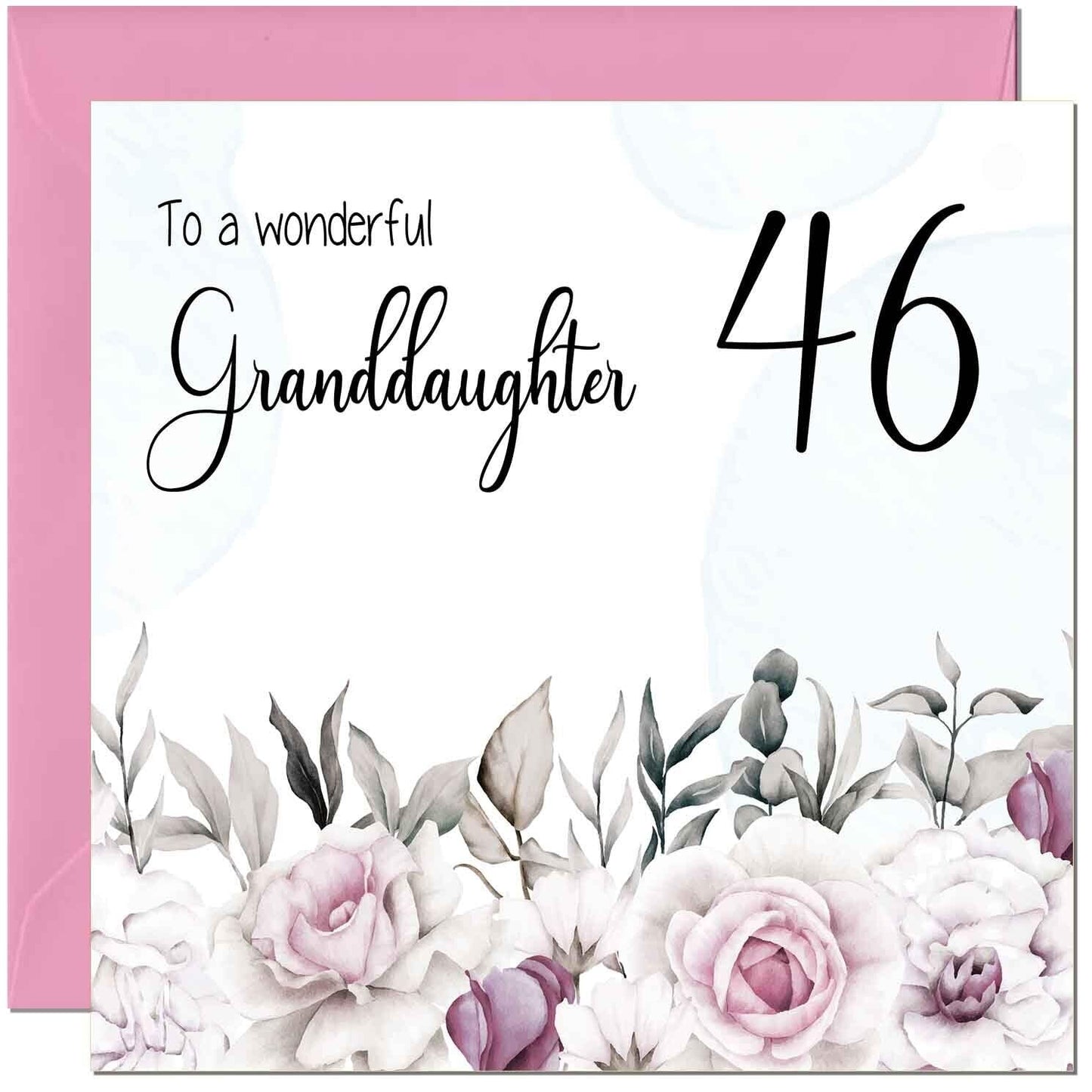 Granddaughter Birthday Card for Granddaughter Floral Elegant