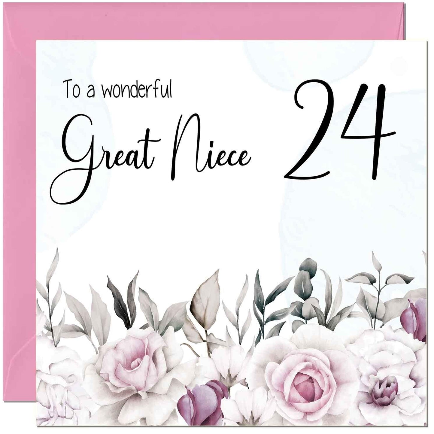 Great Niece's Birthday Card for Great Niece Floral Elegant
