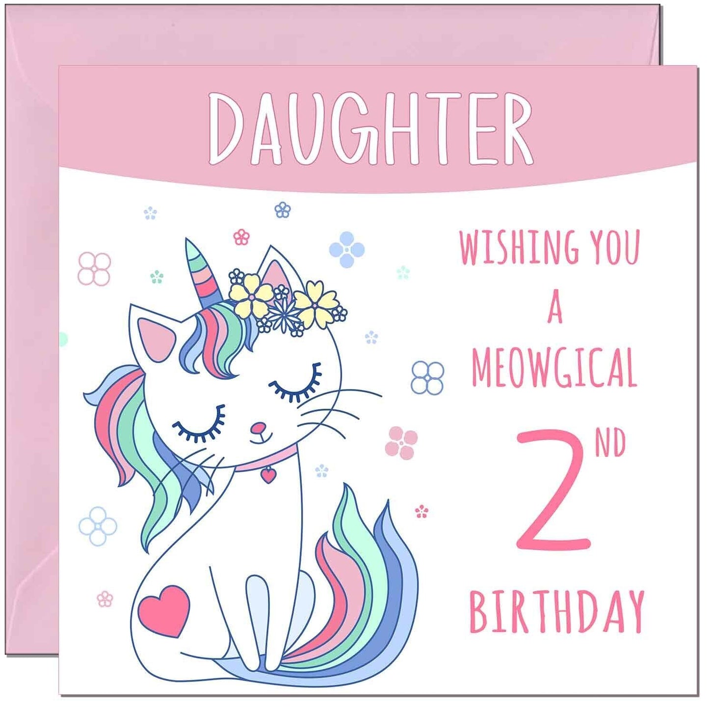 Daughter Birthday Card - Meowgical Funny Cat