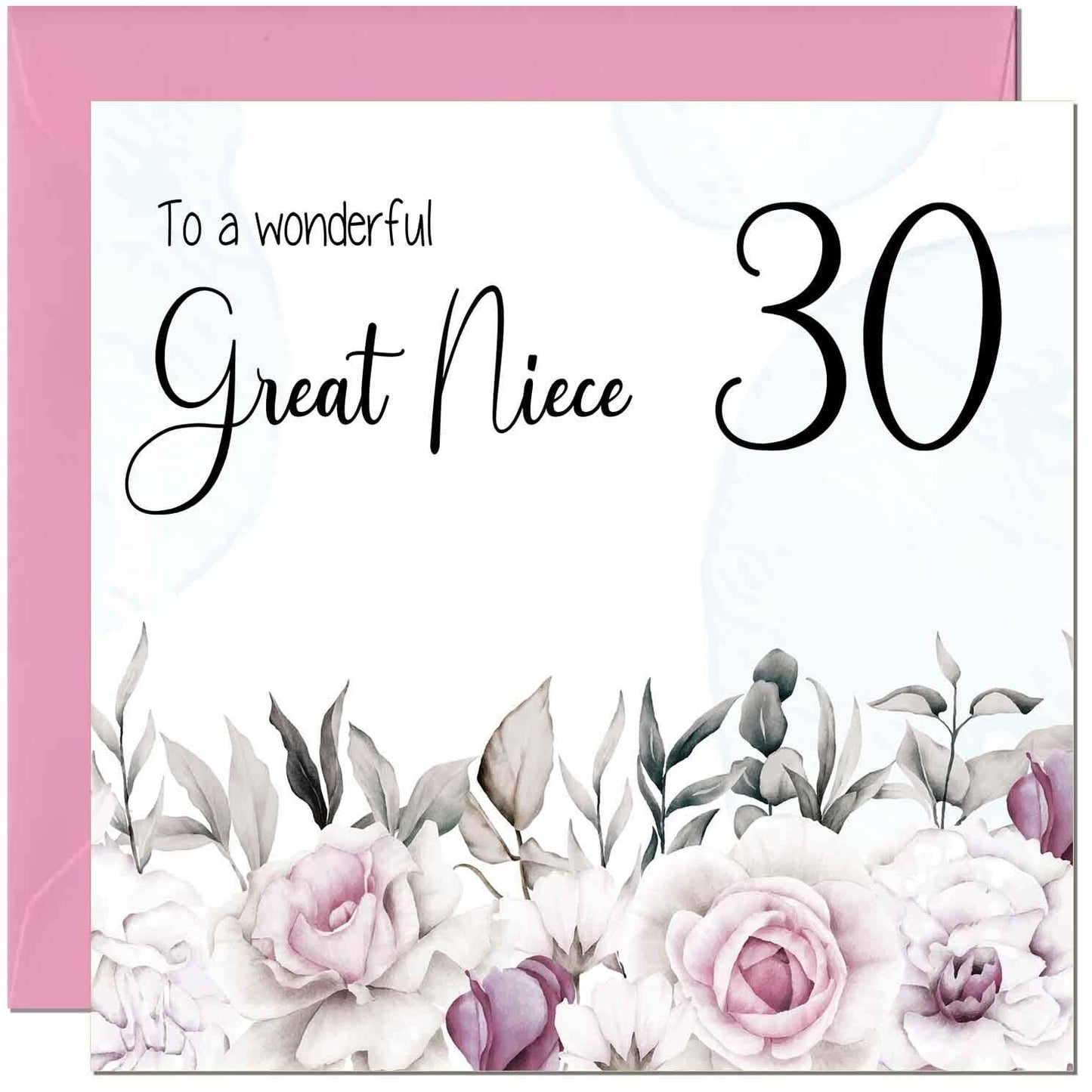 Great Niece's Birthday Card for Great Niece Floral Elegant
