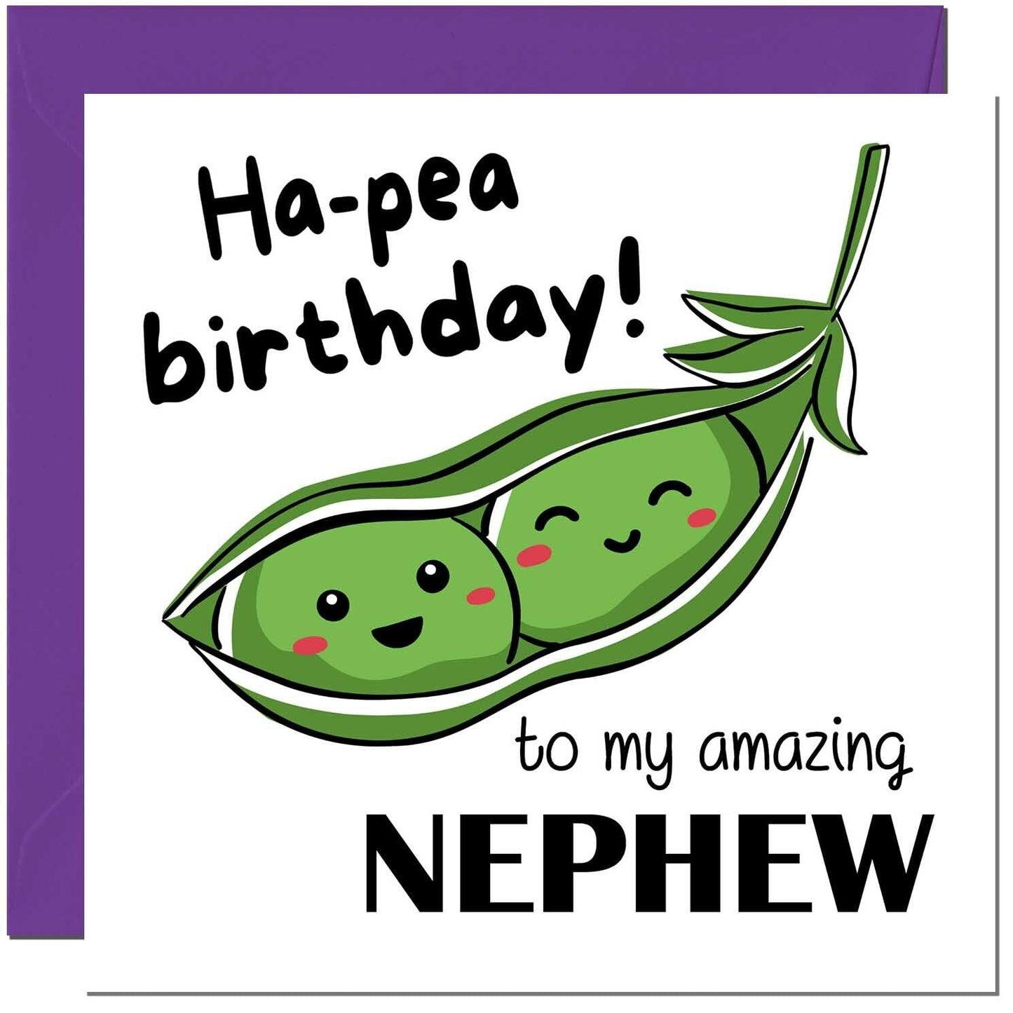 Birthday Card for Men Women Cute Pea Funny