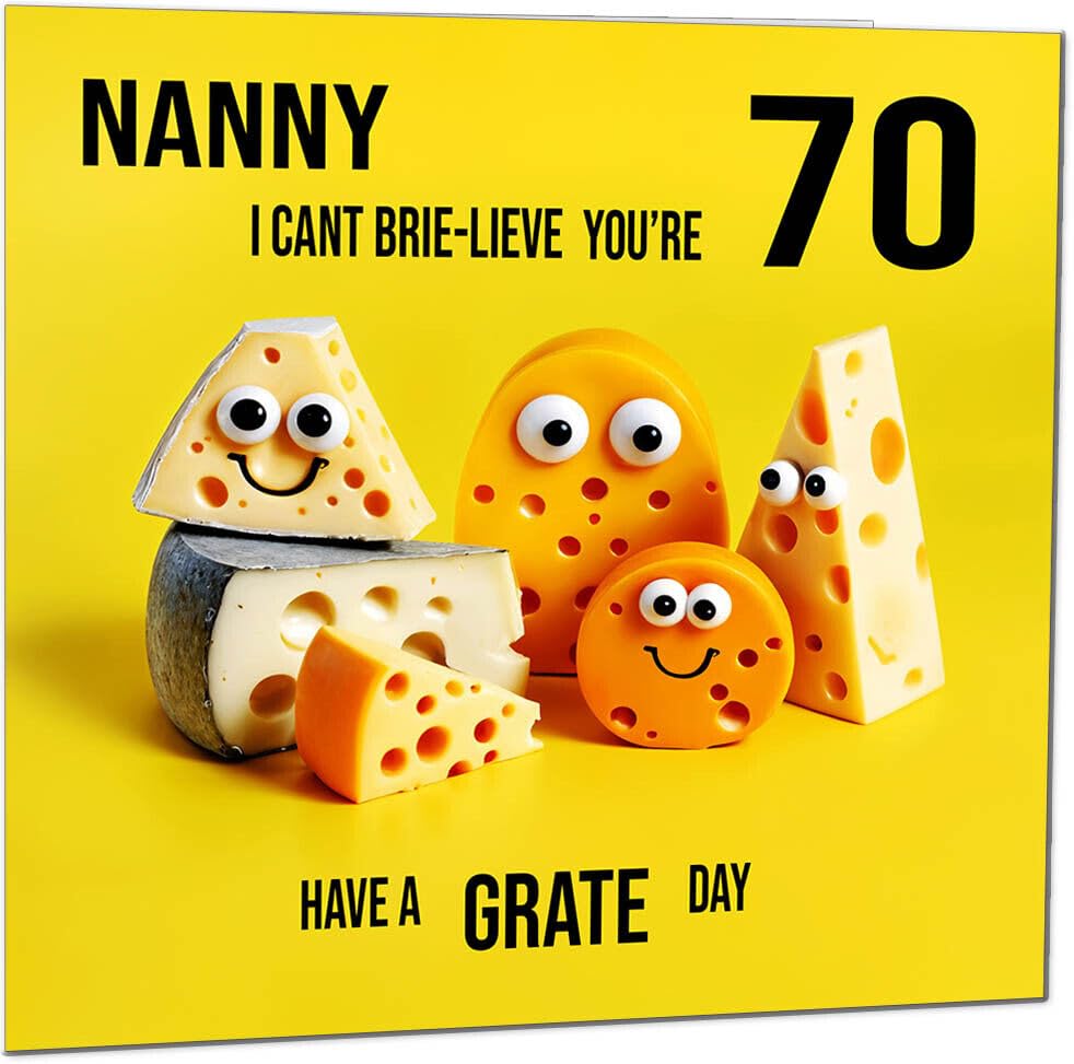 Nanny funny Birthday Card for Nan - Cheese Pun Funny Nanny's