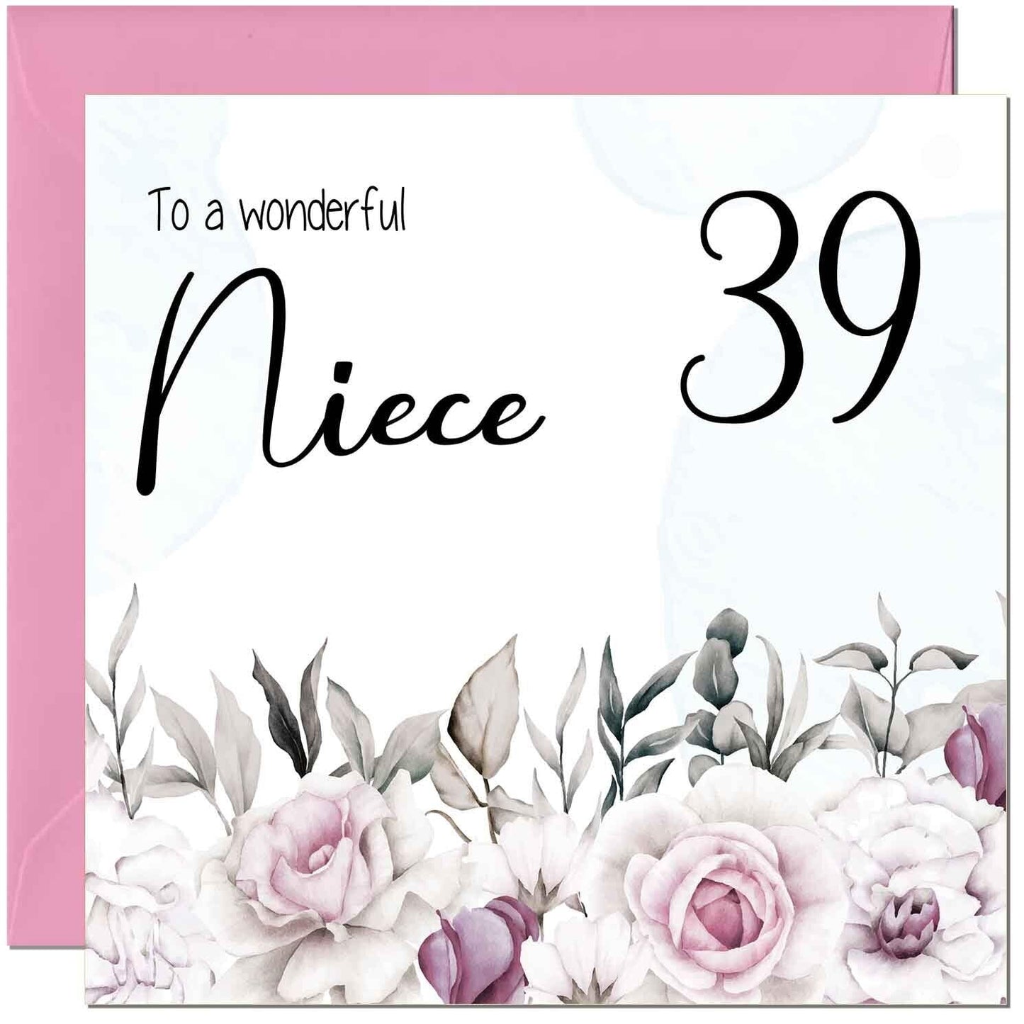 Niece's Birthday Card for Niece Floral Elegant