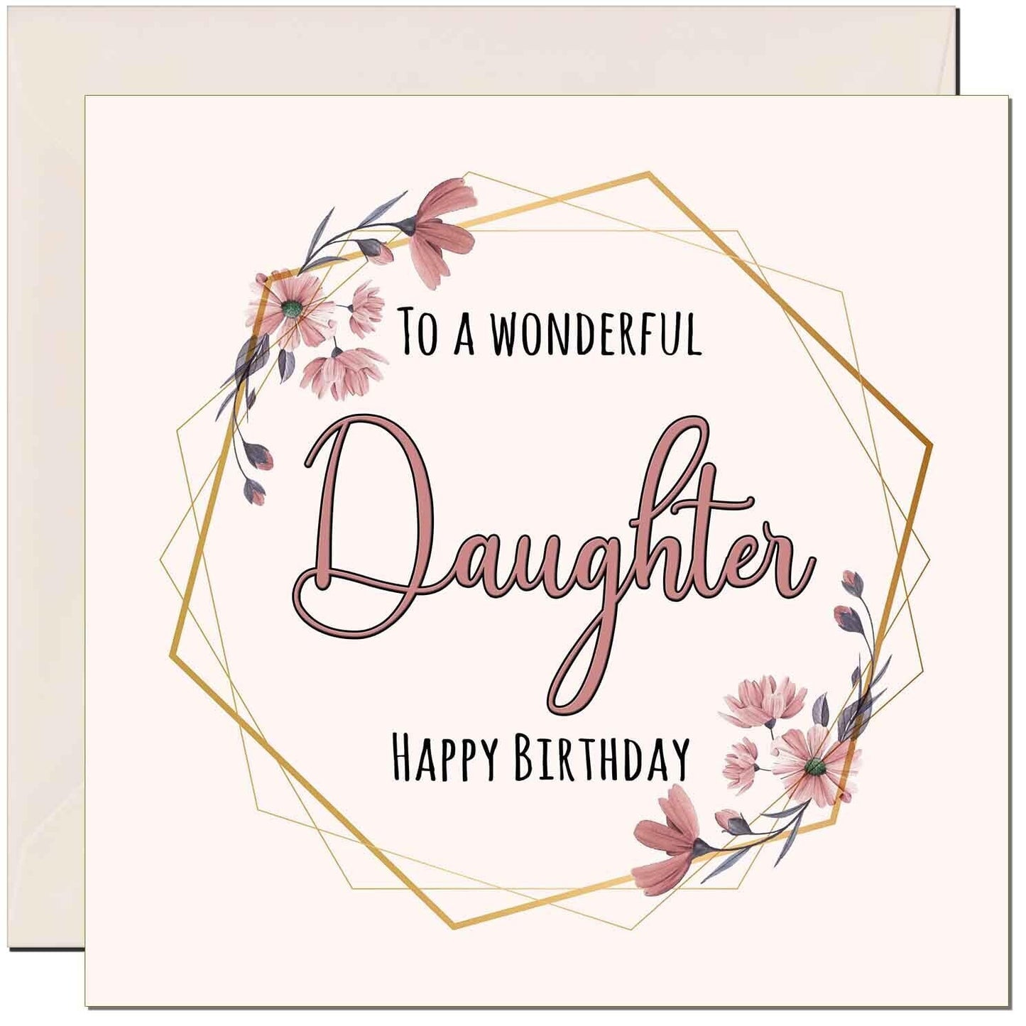 Floral Birthday Card for Women Elegant Beautiful
