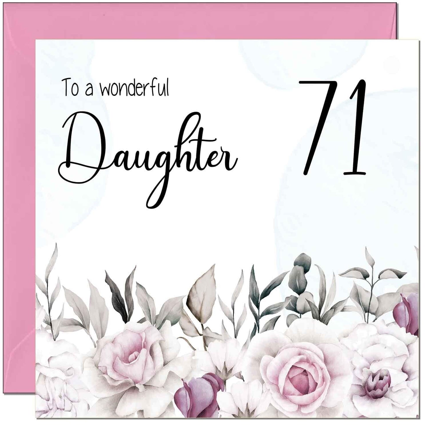 Daughter Birthday Card for Daughter Floral Elegant