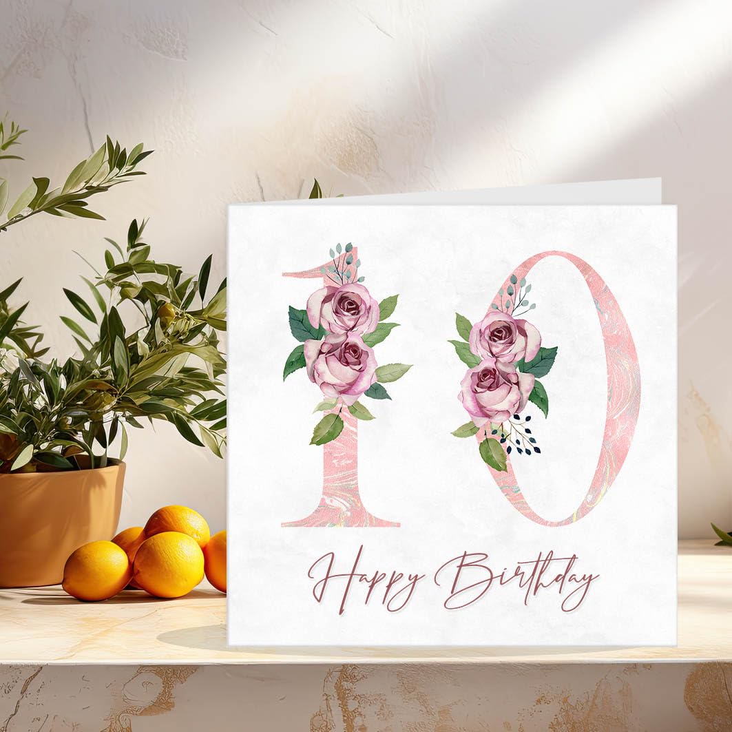 Birthday Card for Women - Floral Birthday Cards for Ladies Mum Aunt Sister Nan Friend Daughter