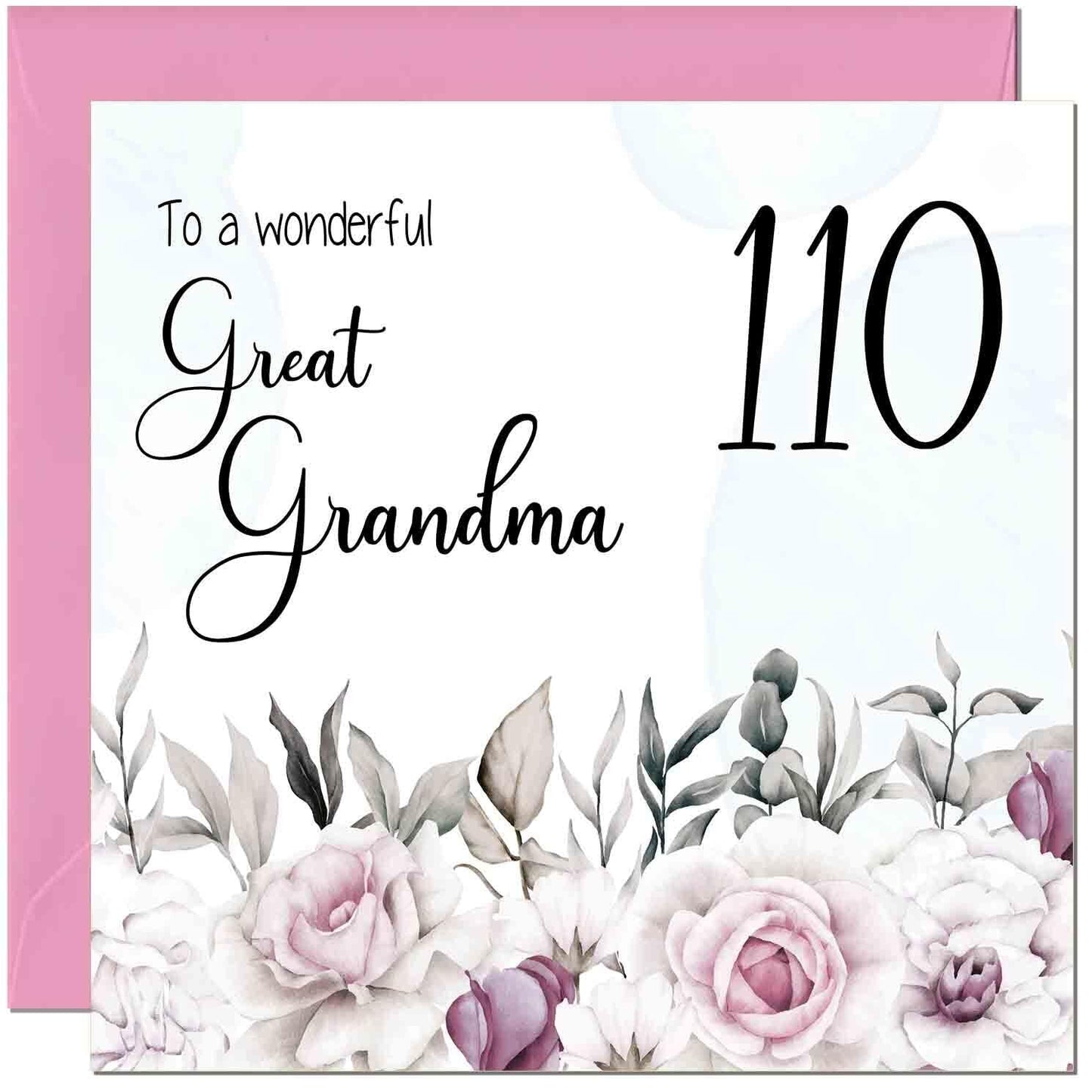 Great Grandma Birthday Card - Floral Elegant