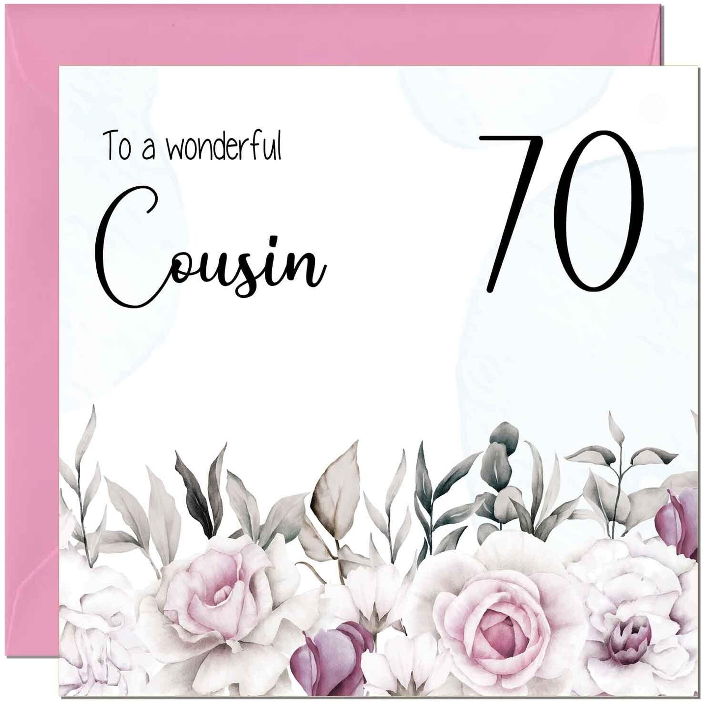 Cousin Birthday Card Floral Elegant Best Cousin's