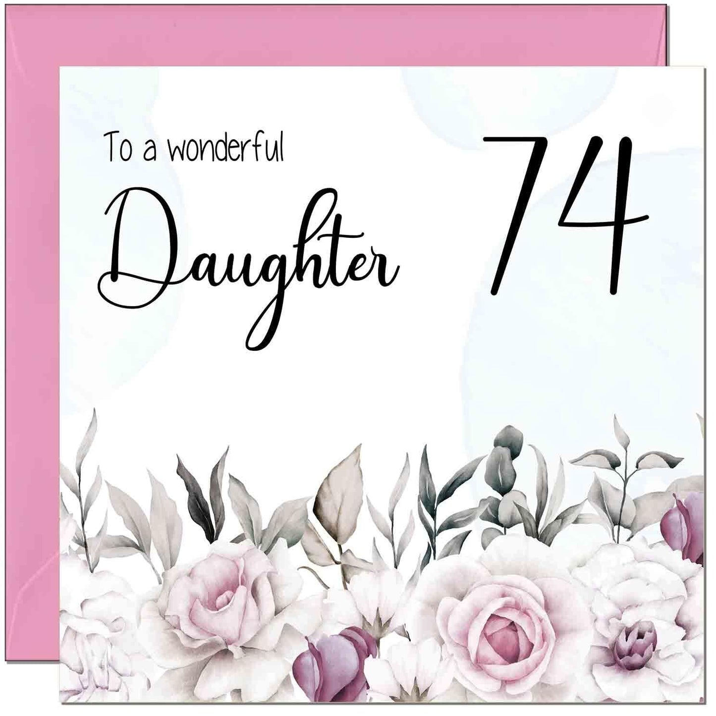 Daughter Birthday Card for Daughter Floral Elegant