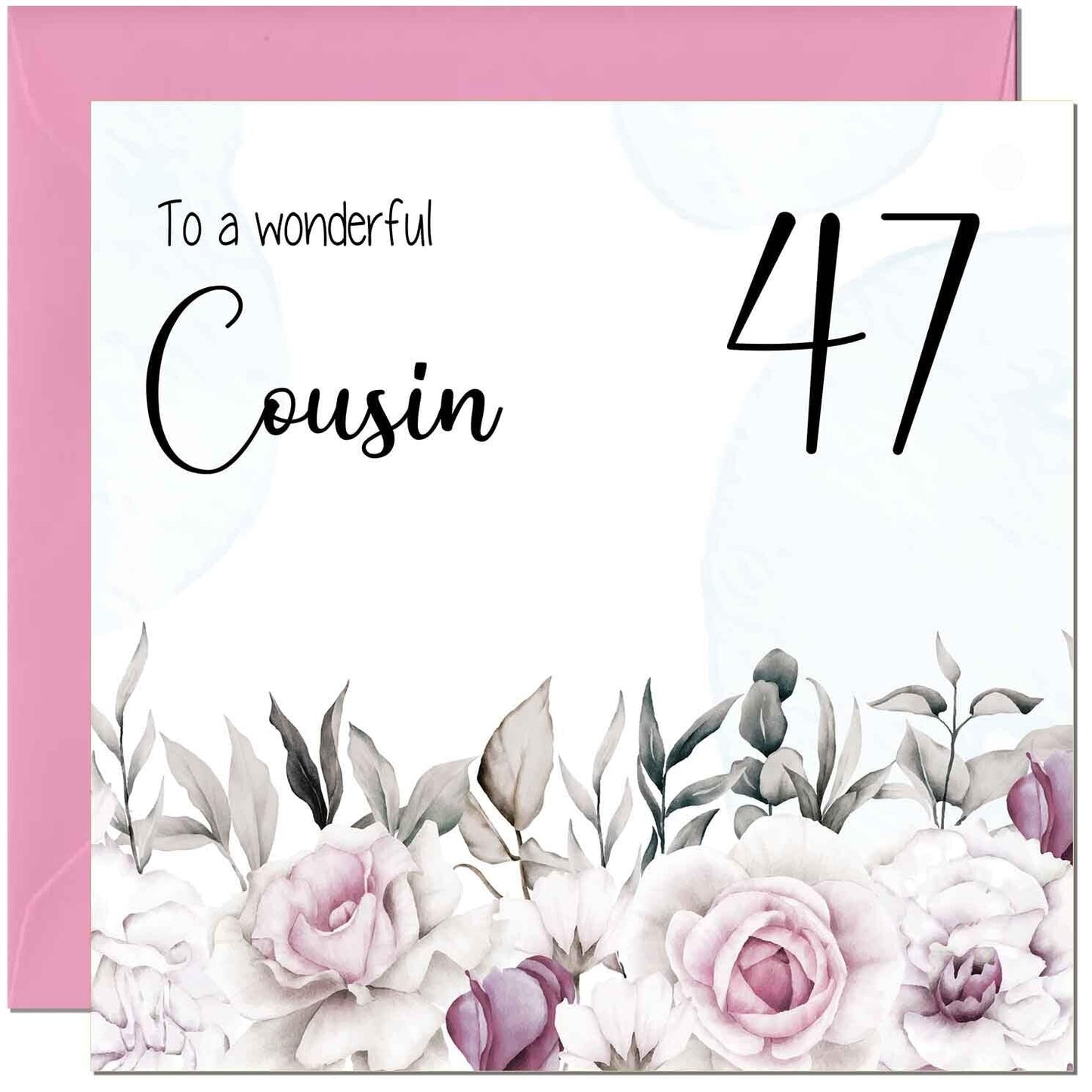 Cousin Birthday Card Floral Elegant Best Cousin's