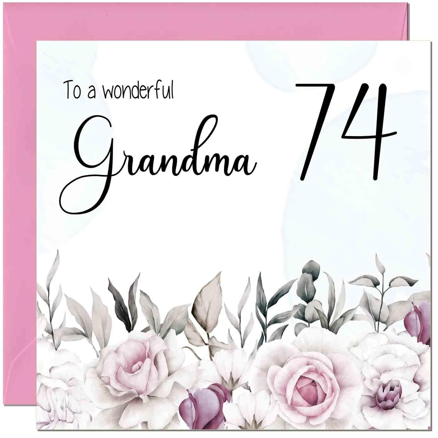 Grandma Birthday Card Floral Elegant Grandmothers