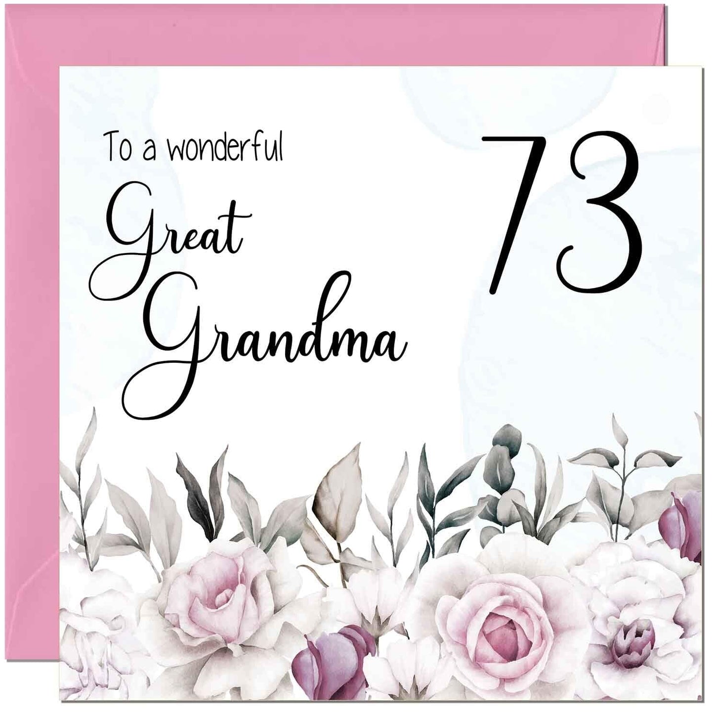 Great Grandma Birthday Card - Floral Elegant