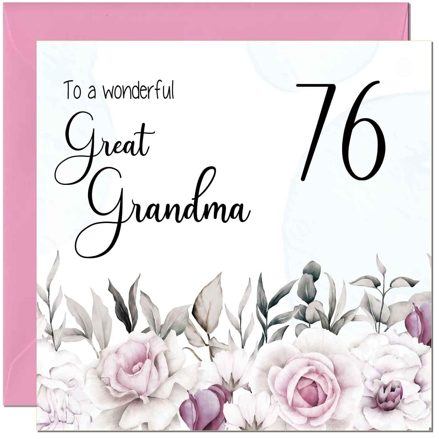 Great Grandma Birthday Card - Floral Elegant