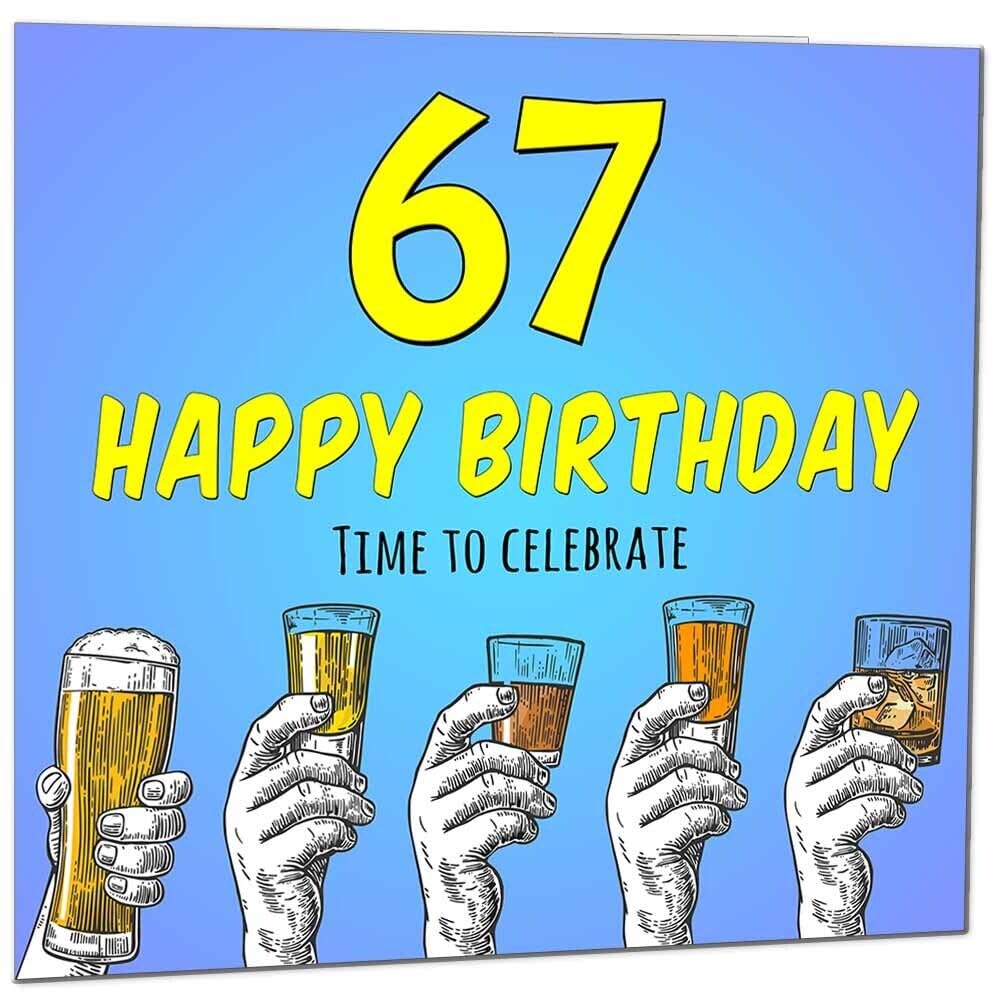Birthday Card for Men Him Beer Drinks Men's