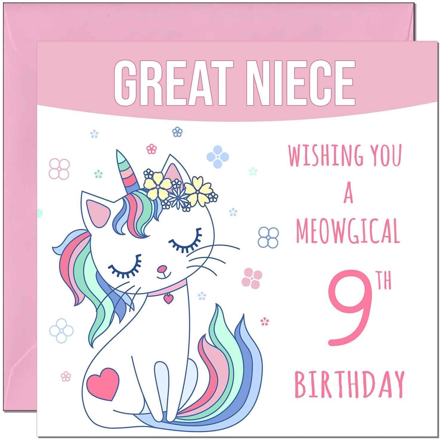 Great Niece Birthday Card - Meowgical Funny Cat