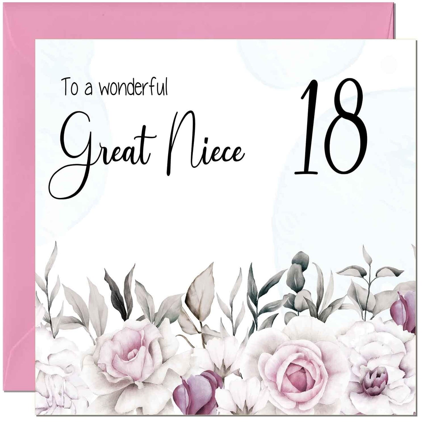 Great Niece's Birthday Card for Great Niece Floral Elegant