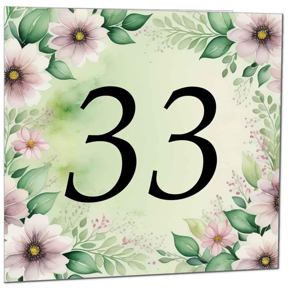 80th Birthday Card for Women Men - Green Floral Birthday Cards for 80 year old Lady Eighty Eightieth Ladies Grandma Nan Aunt Mum Sister Mom Friend