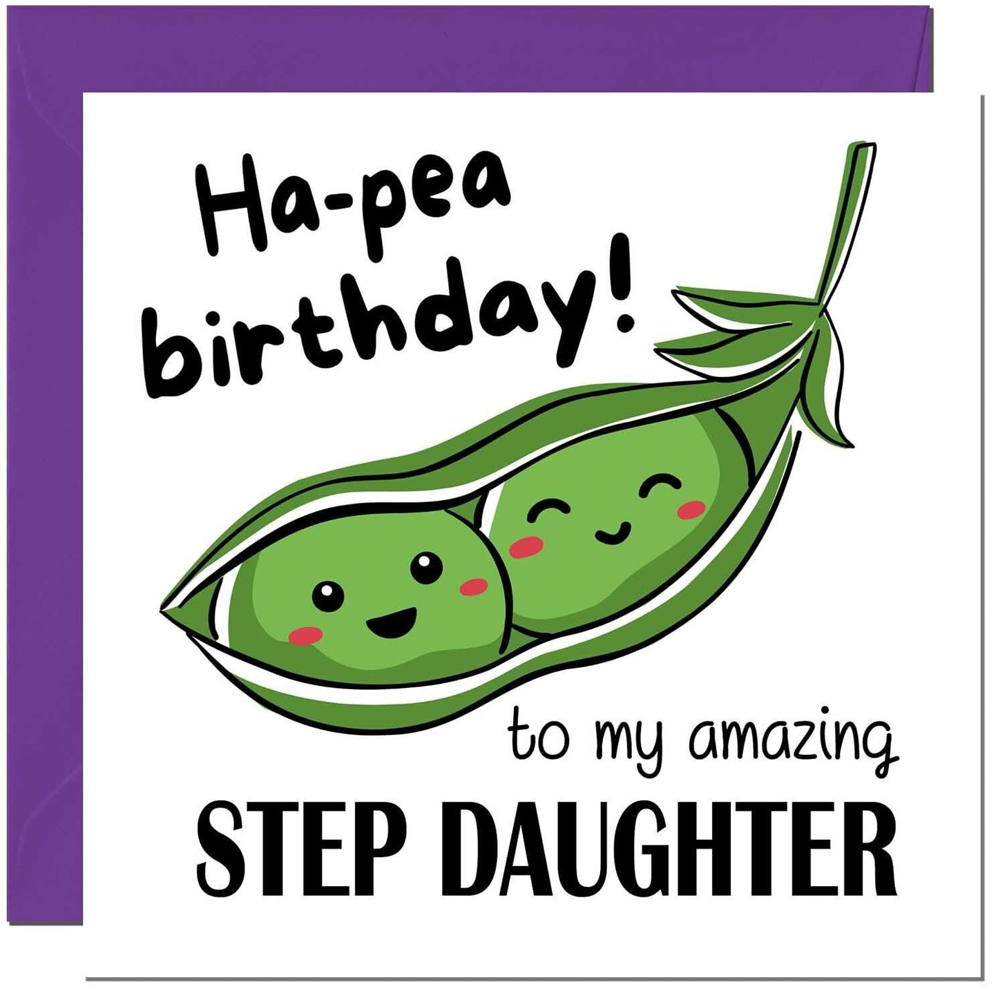 Birthday Card for Men Women Cute Pea Funny