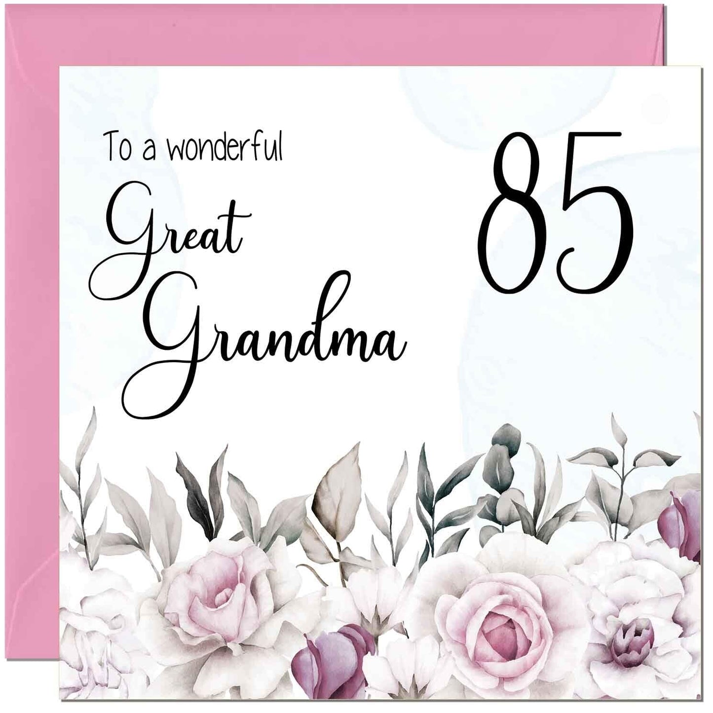 Great Grandma Birthday Card - Floral Elegant
