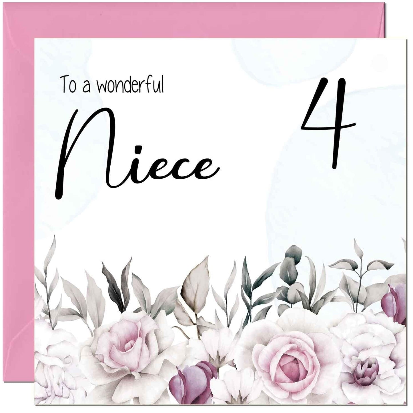 Niece's Birthday Card for Niece Floral Elegant