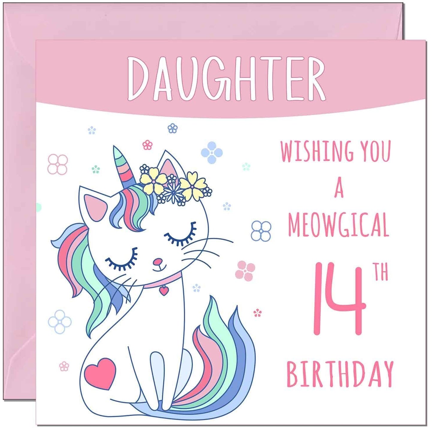 Daughter Birthday Card - Meowgical Funny Cat
