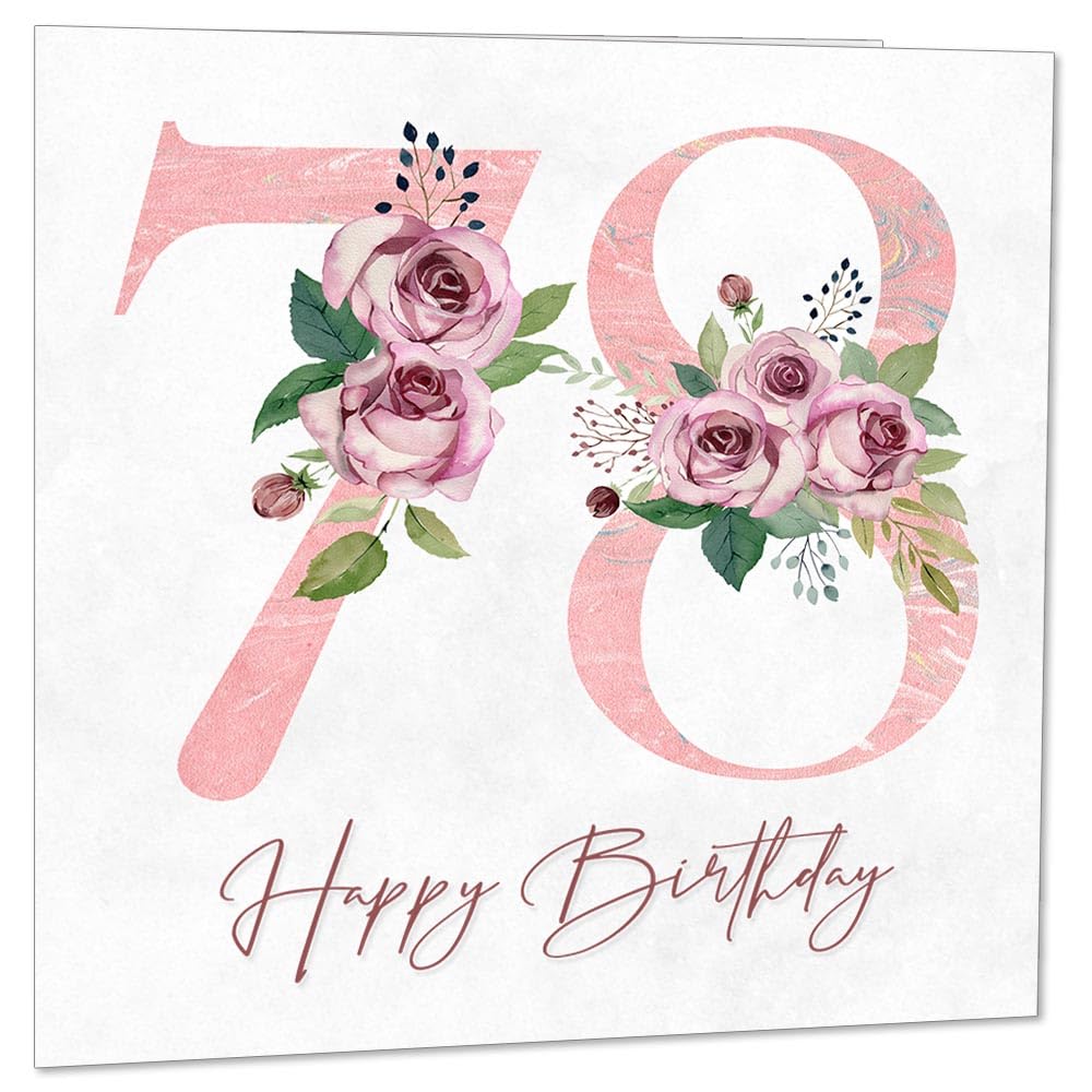 Birthday Card for Women - Floral Birthday Cards for Ladies Mum Aunt Sister Nan Friend Daughter