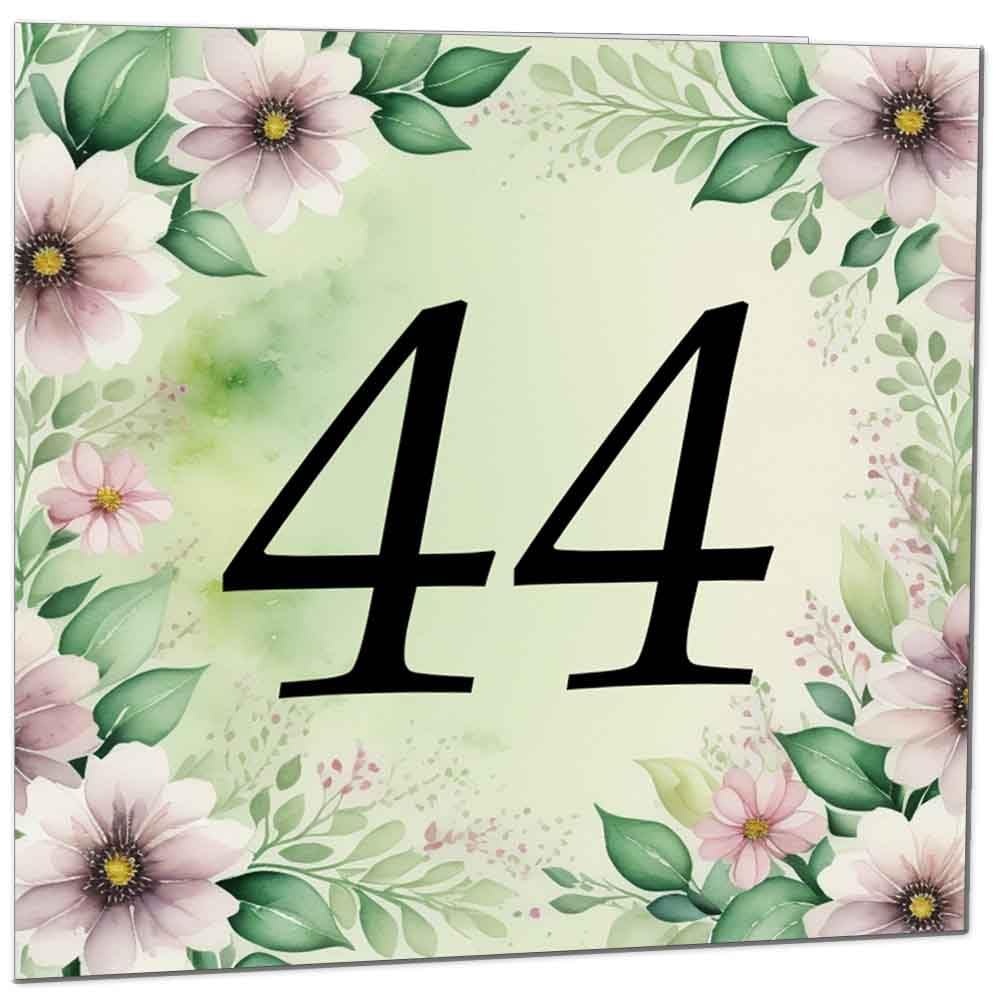 80th Birthday Card for Women Men - Green Floral Birthday Cards for 80 year old Lady Eighty Eightieth Ladies Grandma Nan Aunt Mum Sister Mom Friend