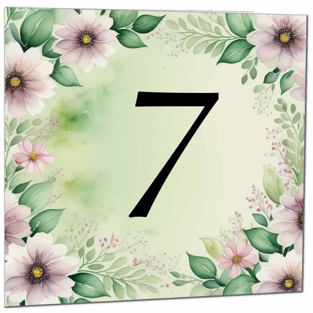 80th Birthday Card for Women Men - Green Floral Birthday Cards for 80 year old Lady Eighty Eightieth Ladies Grandma Nan Aunt Mum Sister Mom Friend