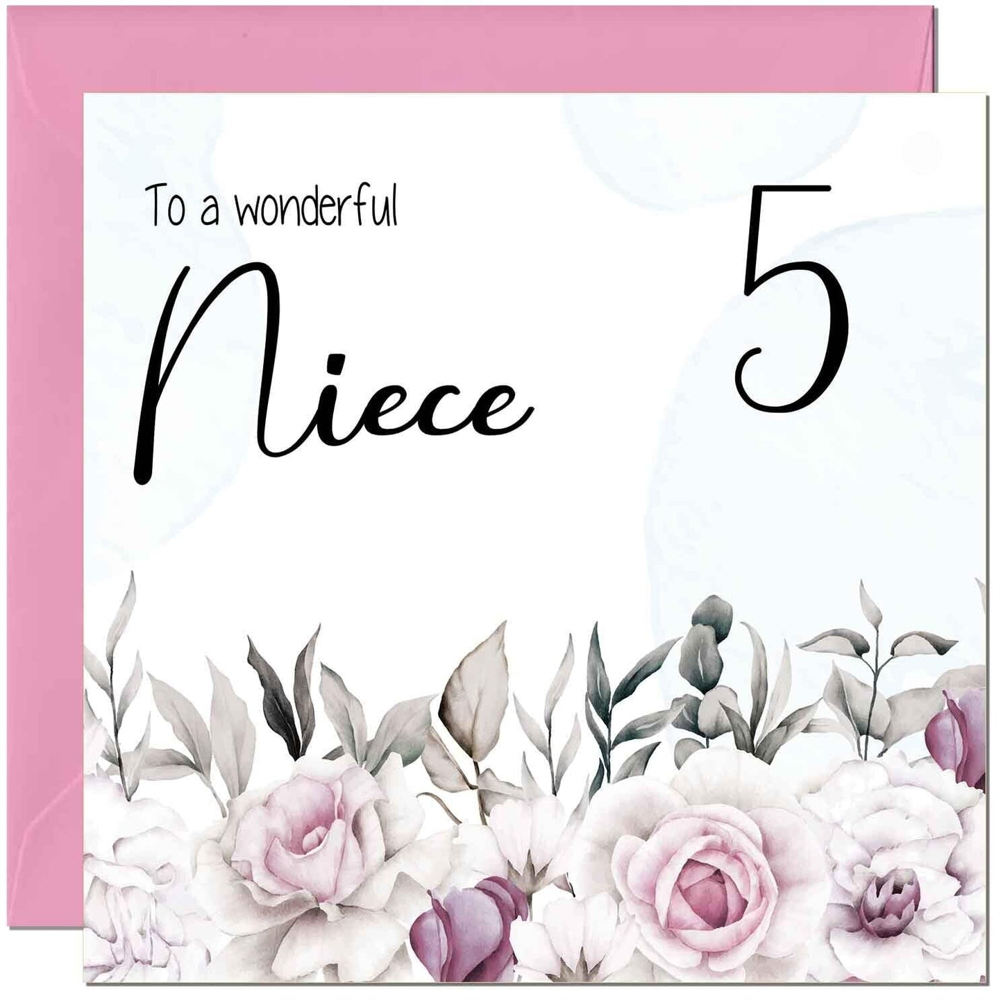 Niece's Birthday Card for Niece Floral Elegant