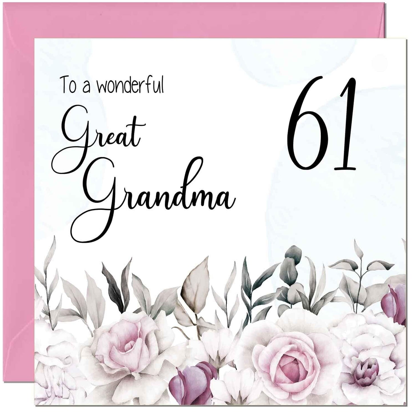 Great Grandma Birthday Card - Floral Elegant