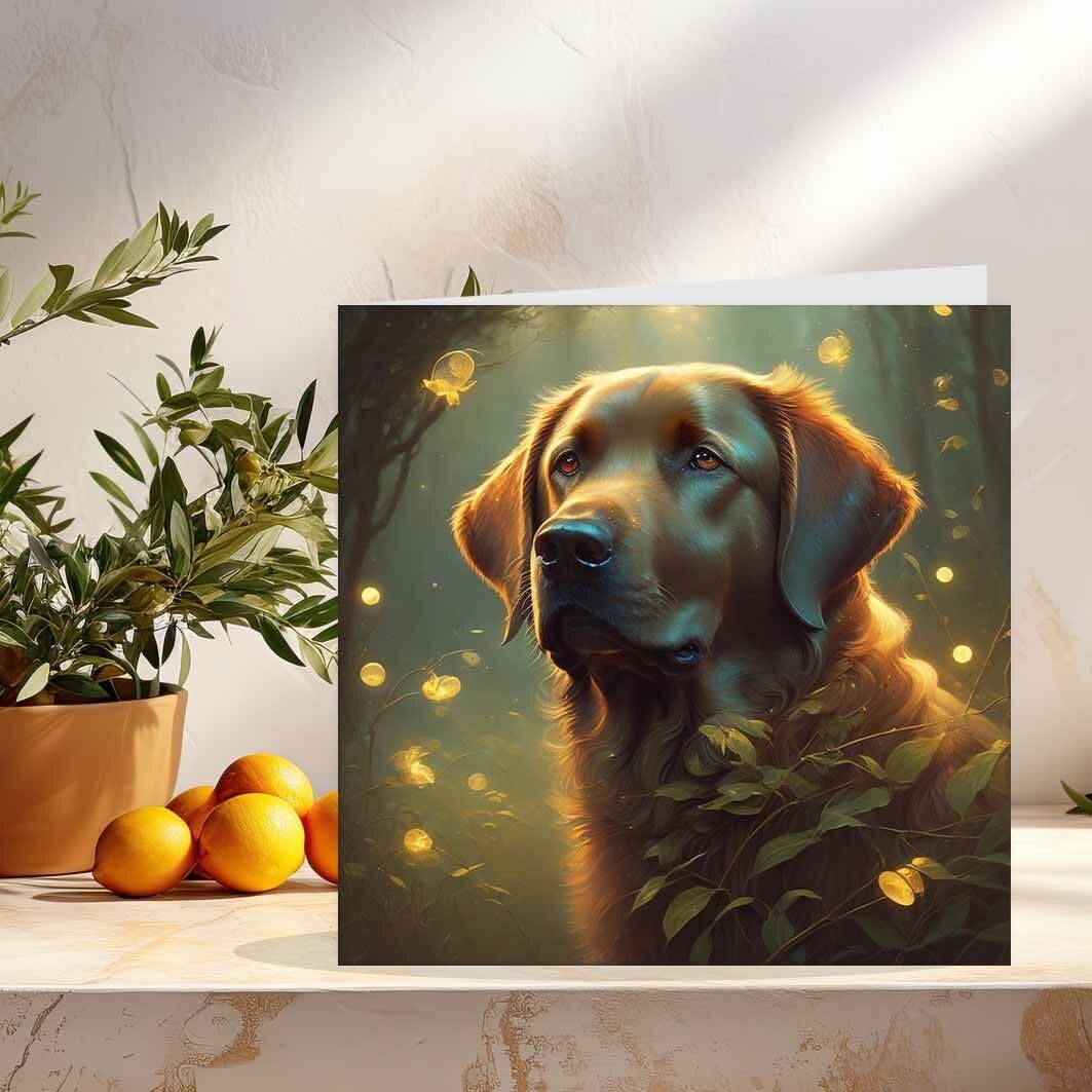 Yellow Labrador Greeting Card Labrador Dog Birthday Card 145 x 145mm