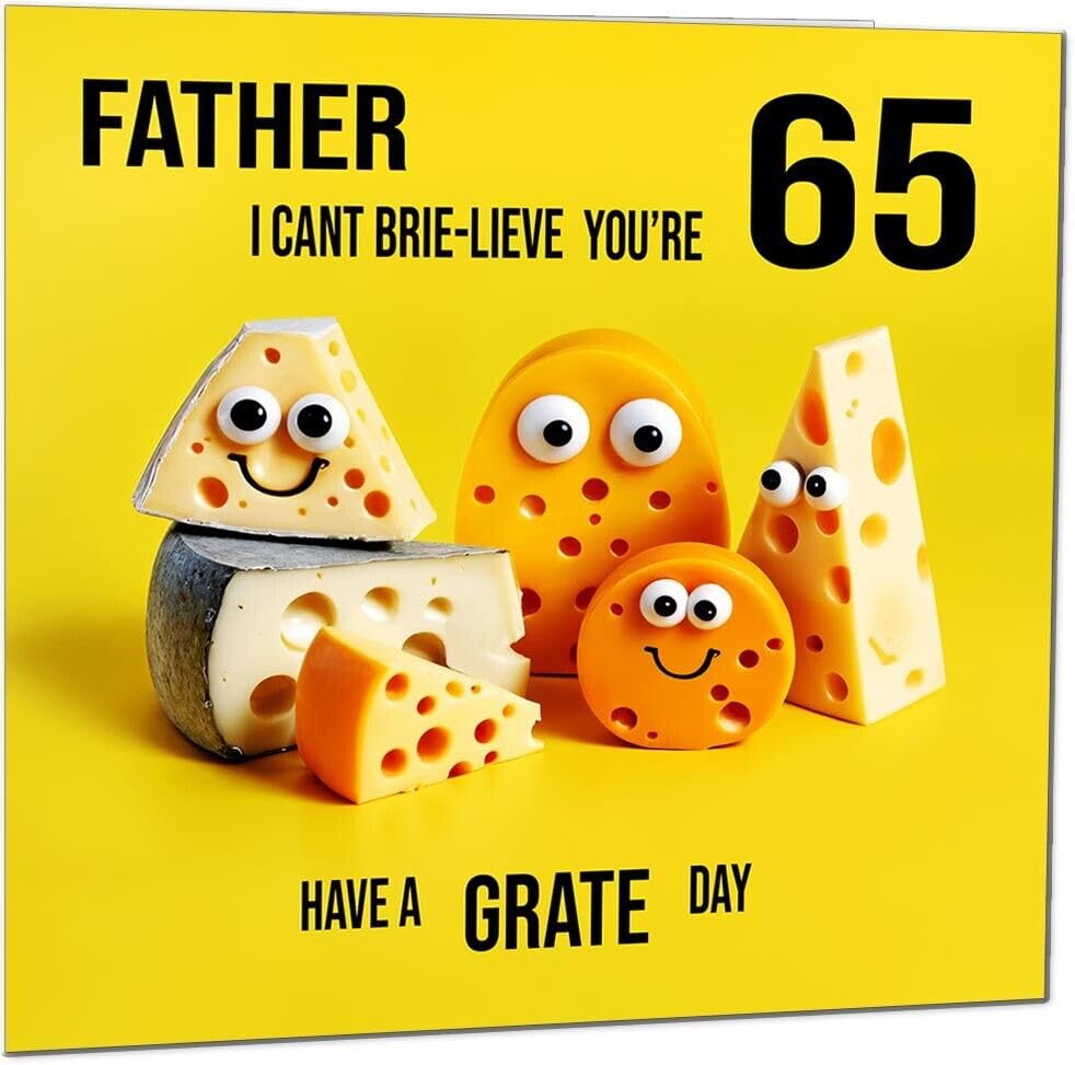 Father funny Birthday Card for Dad - Cheese Pun Funny Dad